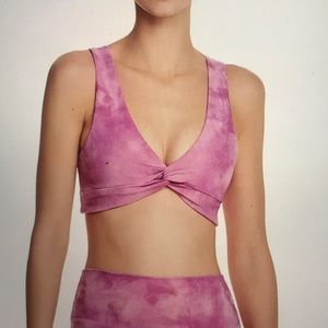 Spiritual Gangster twist front tie sports bra